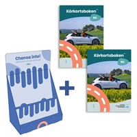 20 st Körkortsboken™ Bil + STR-bokhylla i papp