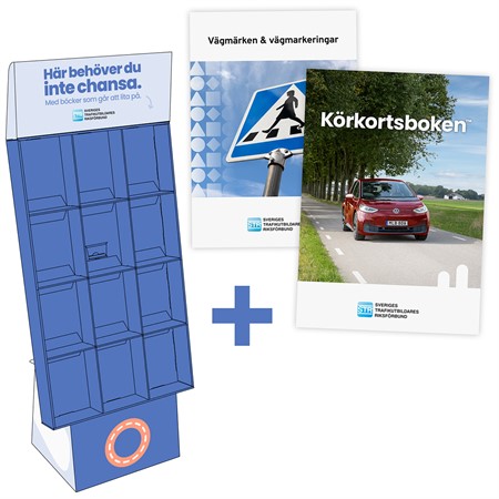 50 st Körkortsboken™ + STR-bokhylla i papp