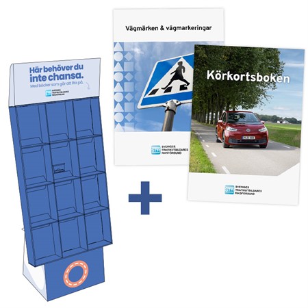 50 st Körkortsboken™ + STR-bokhylla i papp