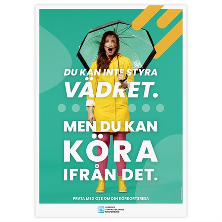 Affisch "Du kan inte styra vädret"50x70 cm