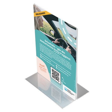 Skylthållare Bordspratare stående A5