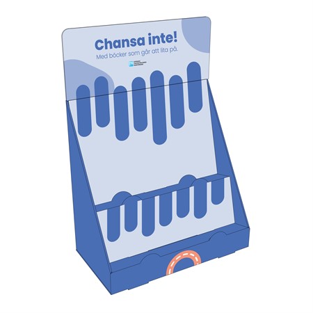 Liten STR-bokhylla i papp